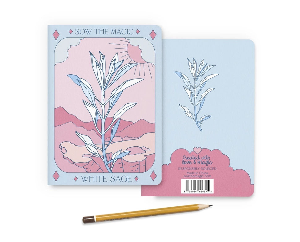 Sow The Magic White Sage Notebook