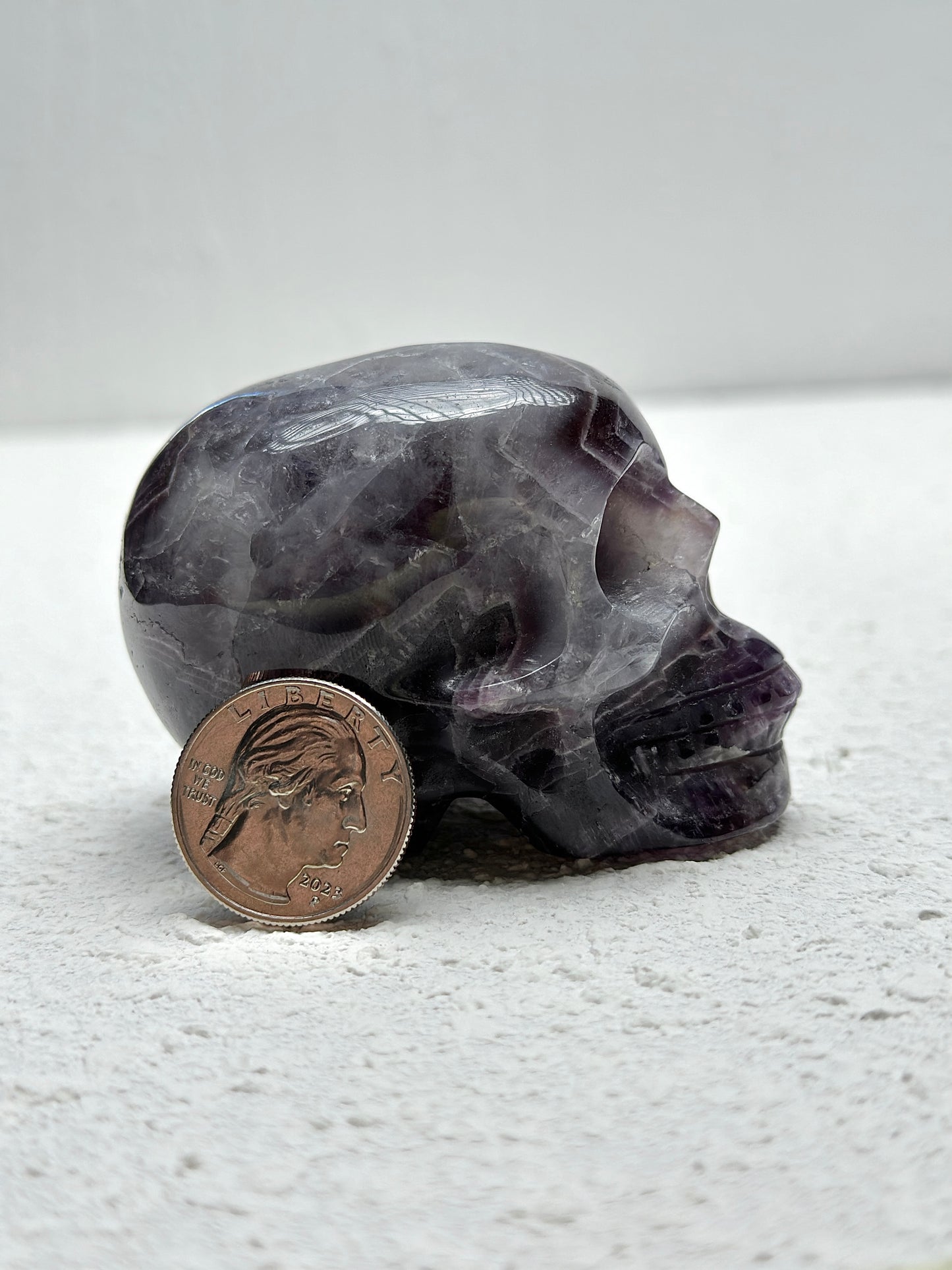 Chevron Amethyst Skull
