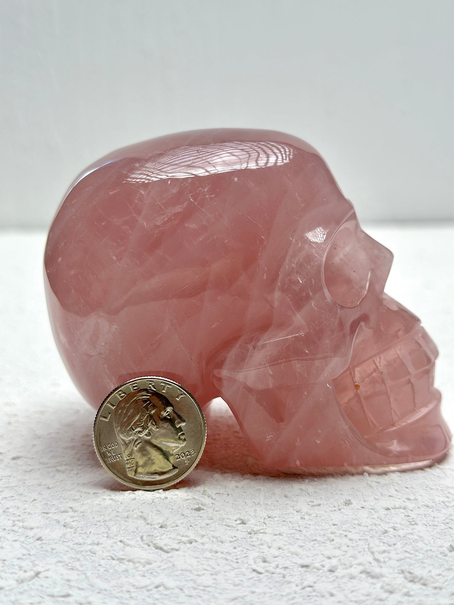 Rose Quartz Skull