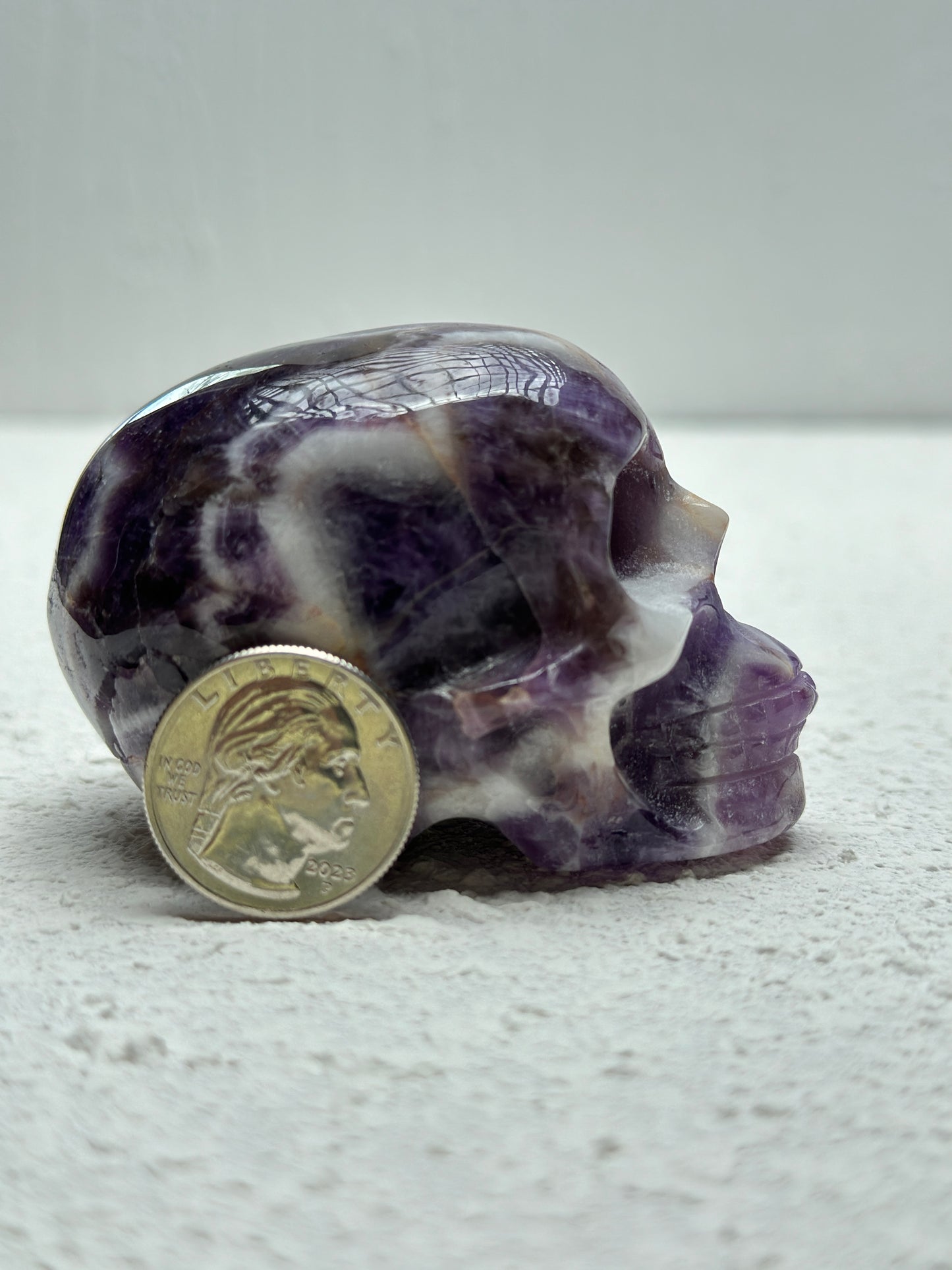 Chevron Amethyst Skull
