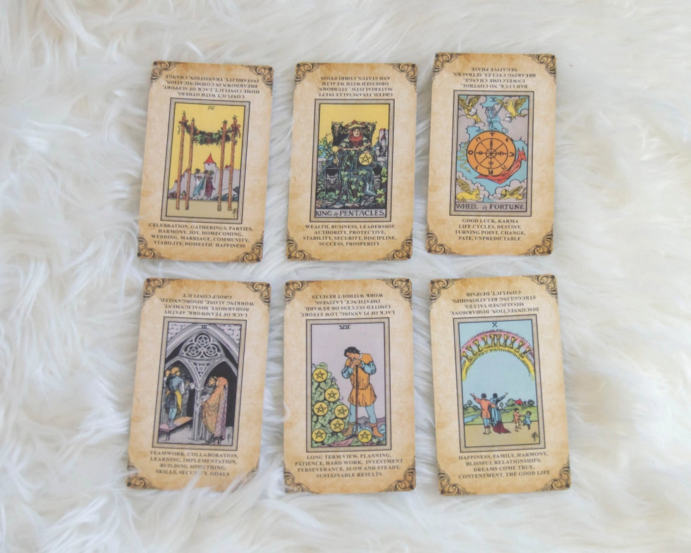 Tarot Cards with Keywords