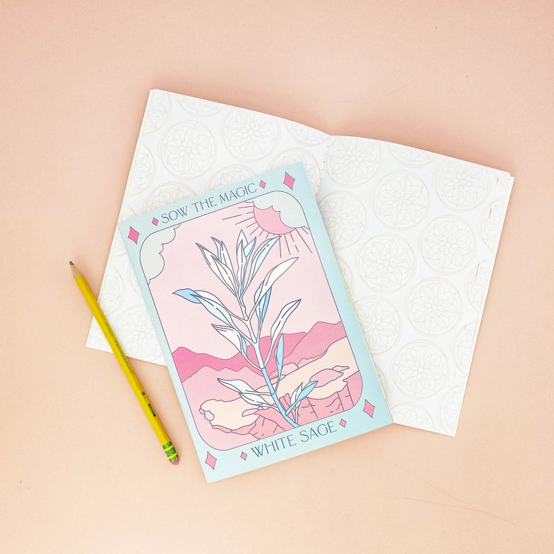Sow The Magic White Sage Notebook