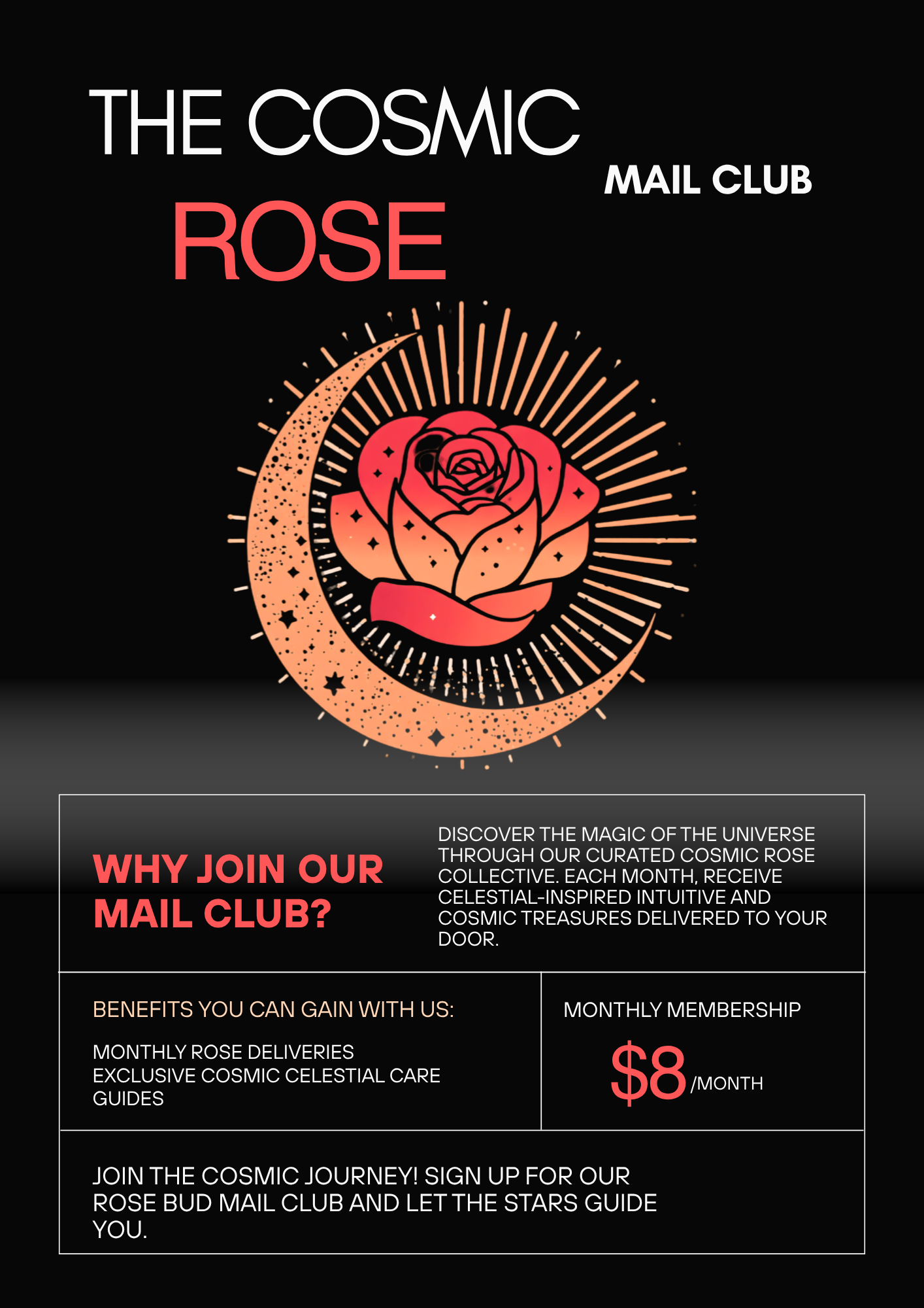 Cosmic Rose Mail Club - Monthly -Open for June 2026